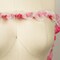 2 Yards Hot Pink Satin Trim With Polyester Lace Overlay Wide Ruffled Lace